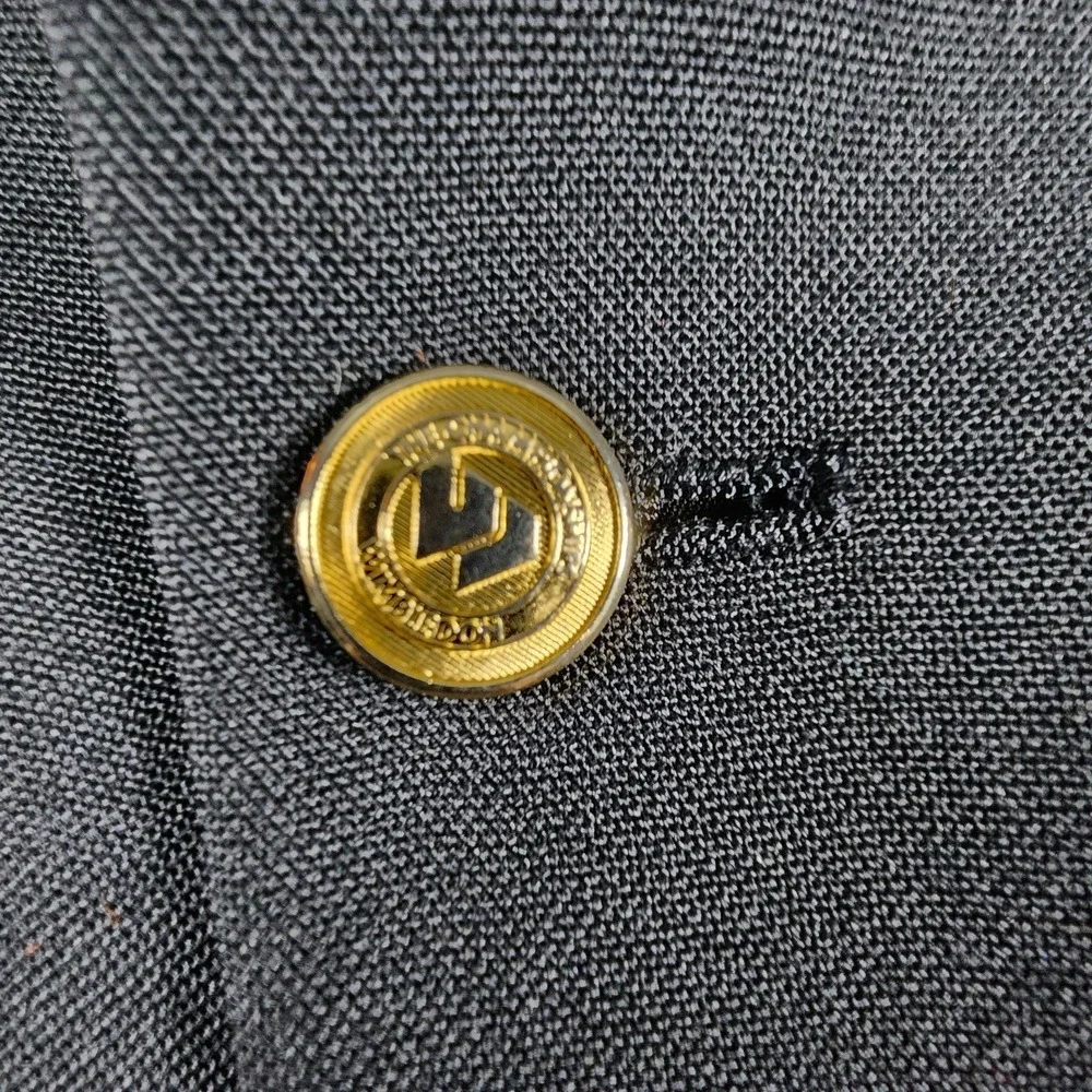 Wimbledon‎ Of England Men's 50R Black Gold Button Blazer Sport Coat Suit Jacket